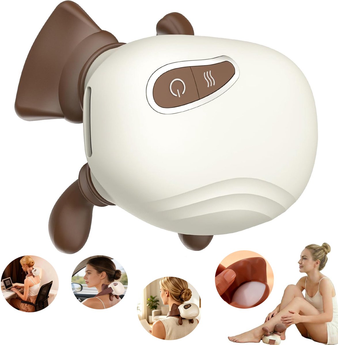 Nekmassageapparaten, Draagbare 4d Bionische Schouder, Oplaadbare Draadloze Elektrische Rugmassager.