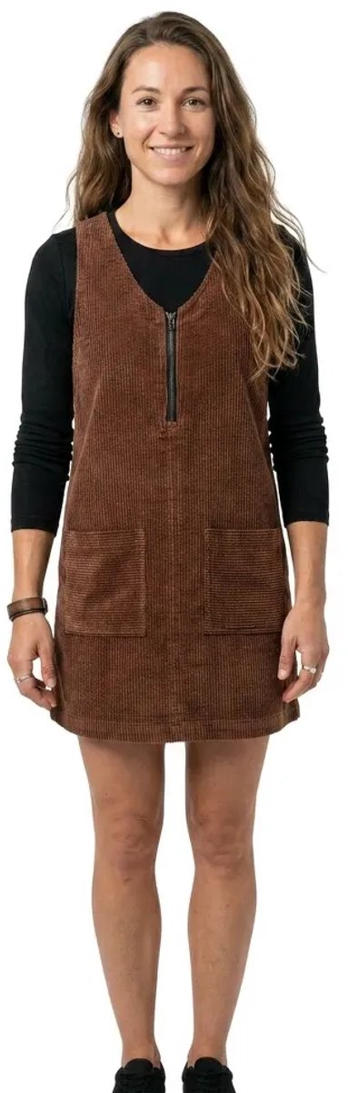 Roxy Wild Tide Mini Mouwloze Jurk Bruin S Vrouw