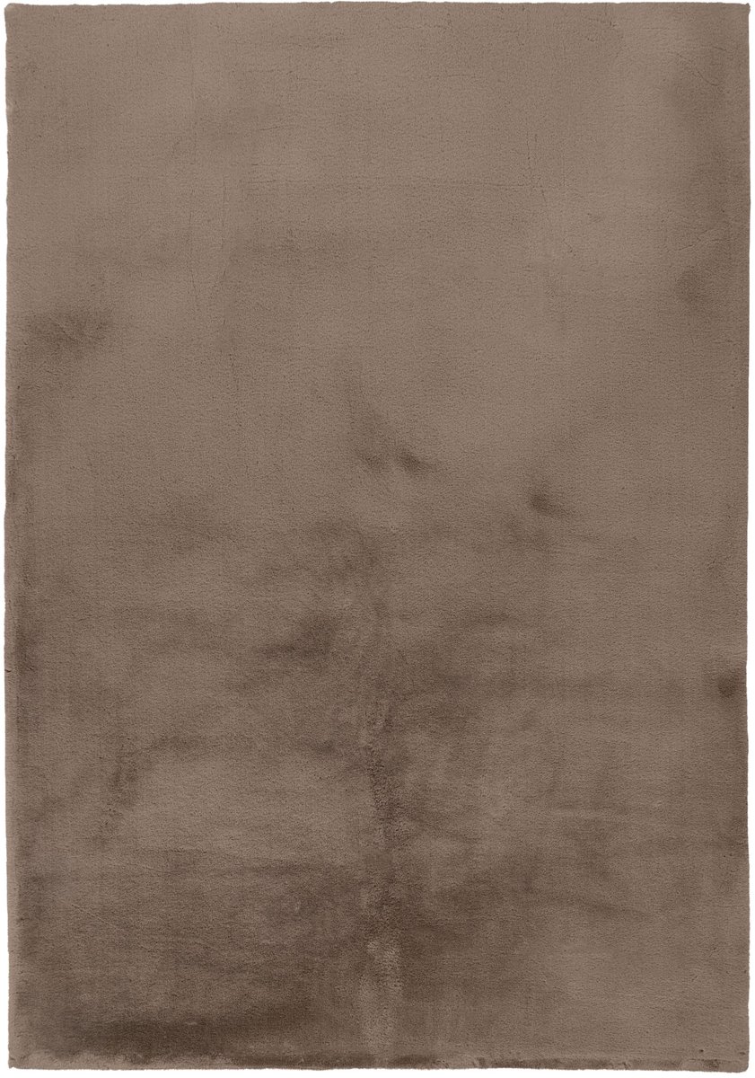 Padiro hoogpolig shaggy vloerkleed 160 x 230 cm - taupe - modern effen design - geschikt voor vloerverwarming - van polyester