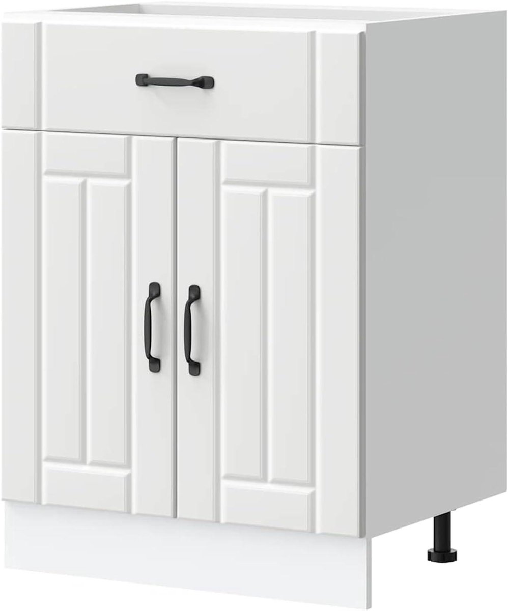 Keuken Onderkast - Keukenkast Wandkast - Keuken Organiseren - Verstelbare Poten - 60 x 46 x 81.5 cm - Wit