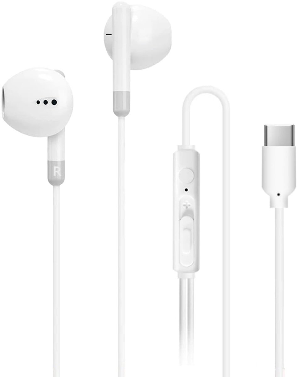 Solidchoice - USB C Hoofdtelefoon met Microfoon - In-Ear Oordopjes voor iPhone en Samsung