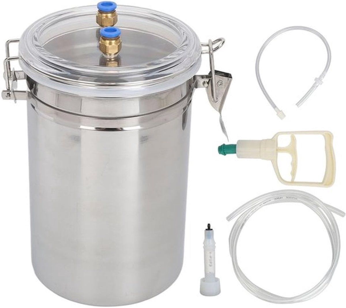 Melkmachine 2L Capaciteit - Handmatige Melkmachine - Roestvrij Staal - Transparant Deksel - Duurzaam - Praktisch Gereedschap - Geitenmelker