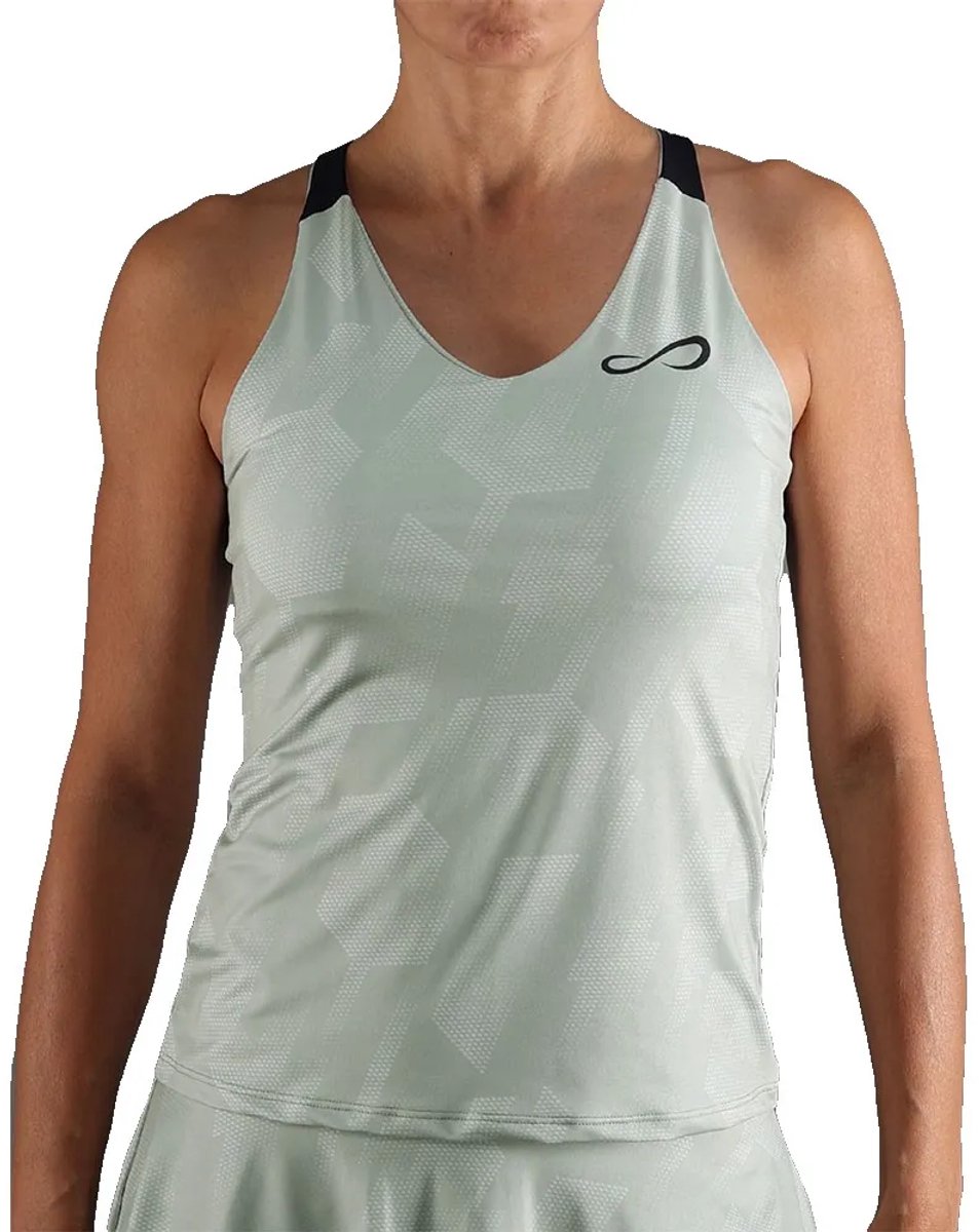 Endless Diamond Mouwloos T-shirt Groen S Vrouw