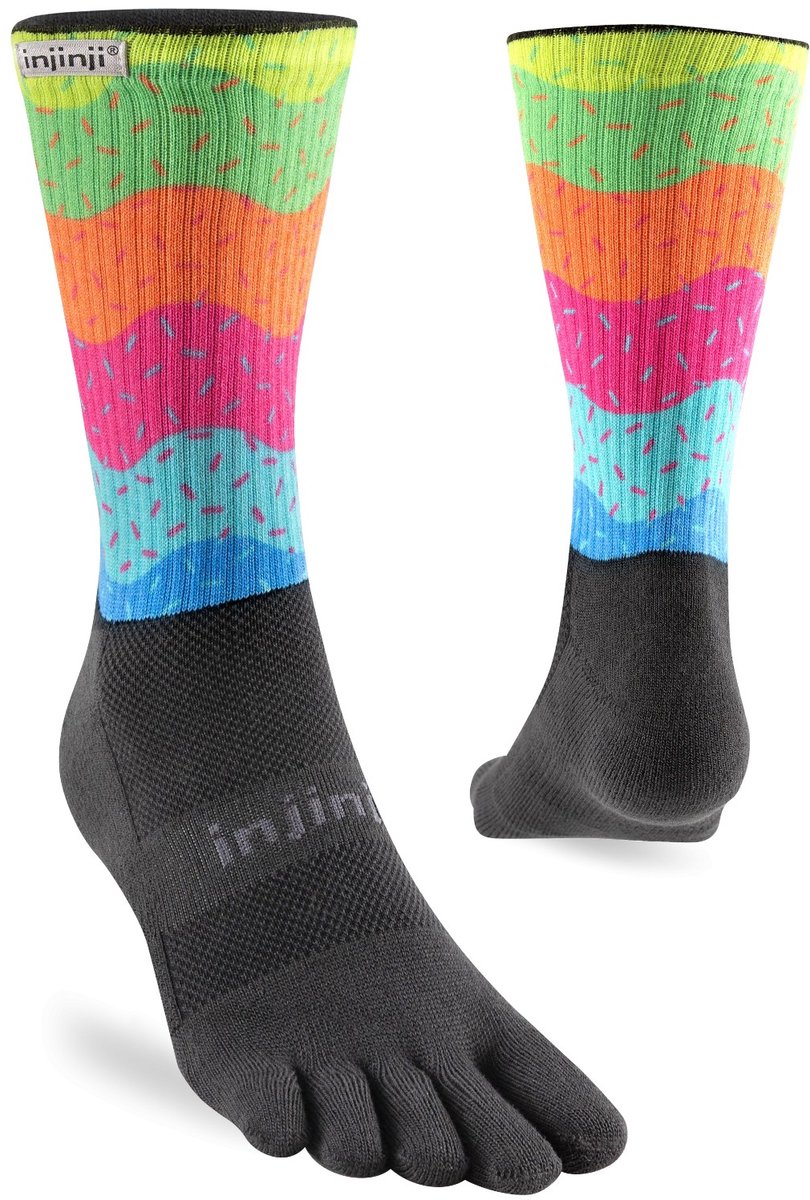 Injinji Trail Midweight Crew - Regenboog - 37-40