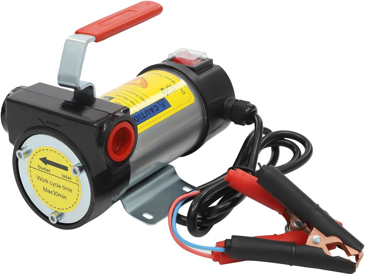 45 liter dieselpompset, 12 volt zuigpompset met sproeiers en slangen voor het overbrengen van diesel, zelfaanzuigende - ShopVlot
