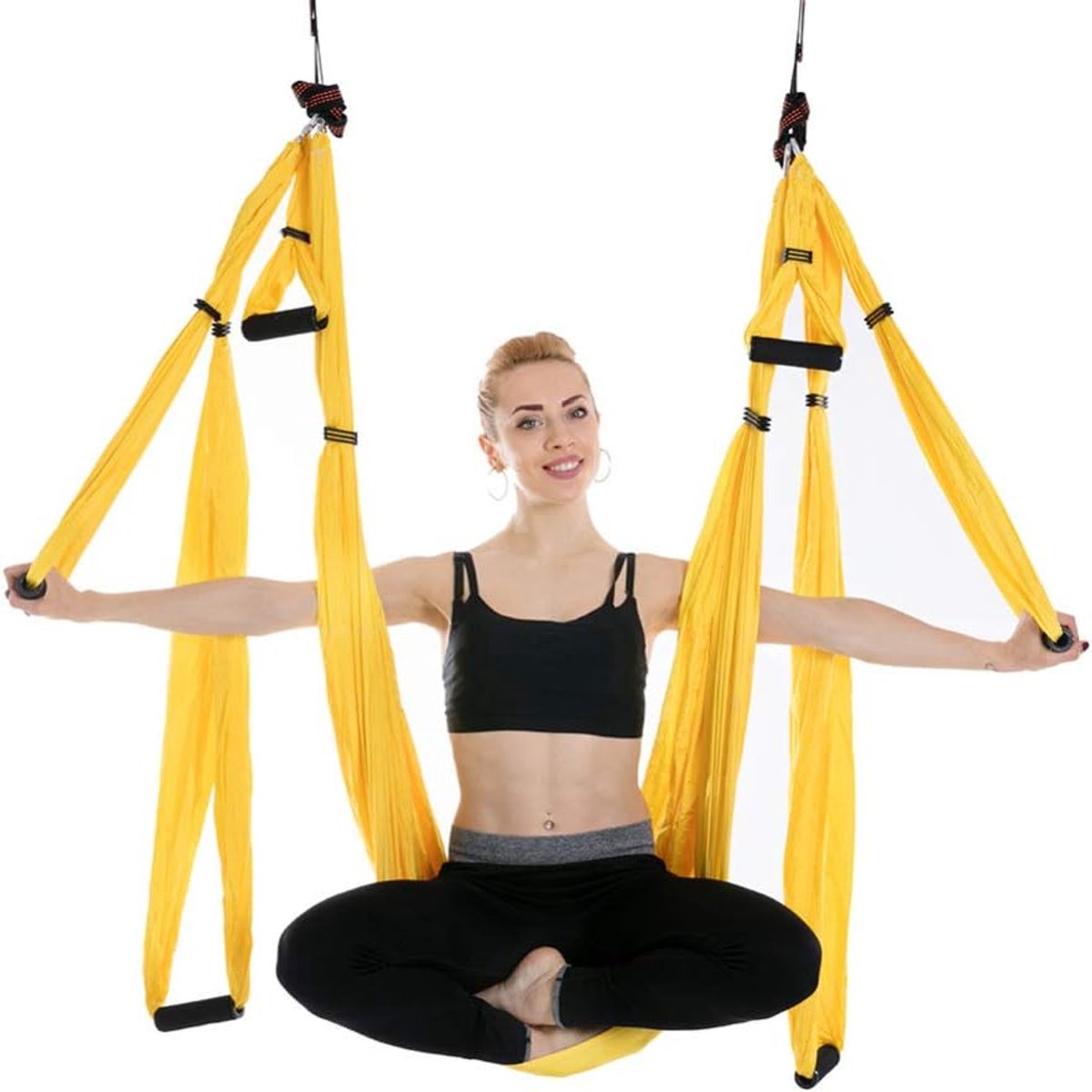 Yoga Sling Swing Anti-gravity Air Traction Device Air Hammock Pilates Home Gym Yoga Belt - ShopVlot