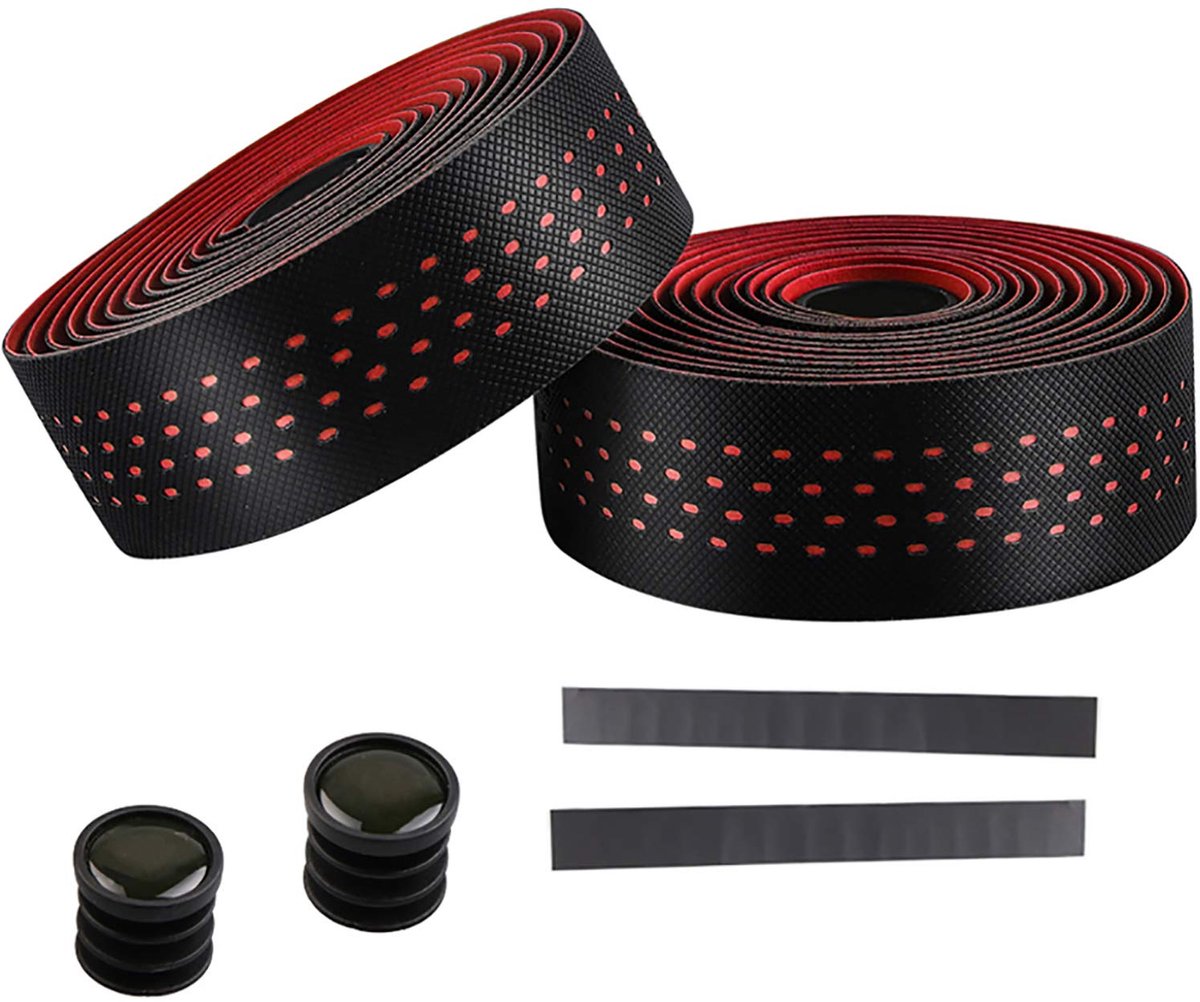 Bicycle Handlebar Tyre, Eva Handlebar Straps with End Caps, Bicycle Parts for Road Bike, Mountain Bike, Lightweight - ShopVlot