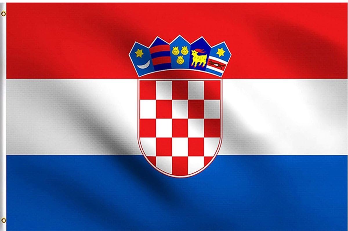 Okado Kroatische Vlag – 150 x 90 cm – Met Ophangringen