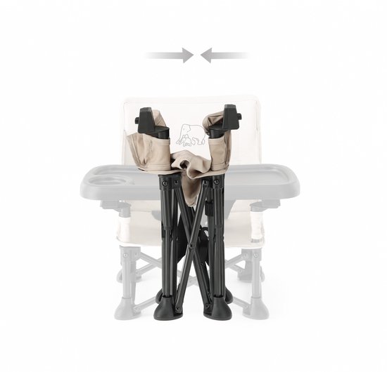 Deryan Pop 'N Sit Mini Kinderstoel - Opvouwbare Stoelverhoger - Nougat van Deryan — afbeelding 5