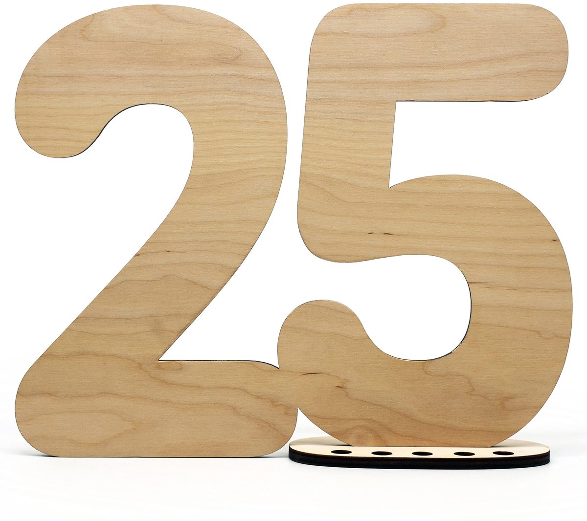 Solidchoice - Houten Gastenboek Cijfer 25 voor Verjaardagsdecoratie