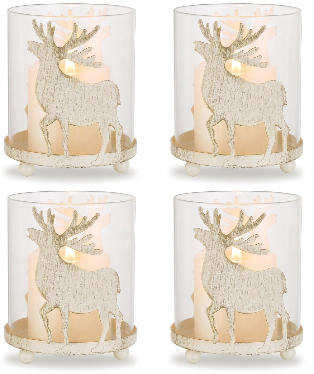 Solidchoice - Set van 2 Decoratieve Kaarsenhouders voor Kerst