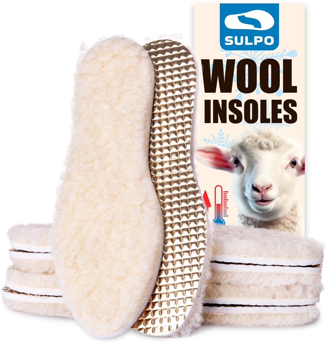 Solidchoice - Thermo Winterinlegzolen Schapenwol 36-46