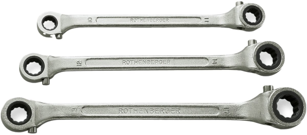 ROTHENBERGER Ringsleutel met ratel, 19x22, 310mm - 70274