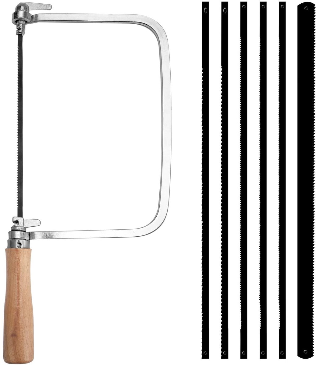 Solidchoice - Handzaag Set met 7 Jigsaw Blades voor Hout, Kunststof en Metaal