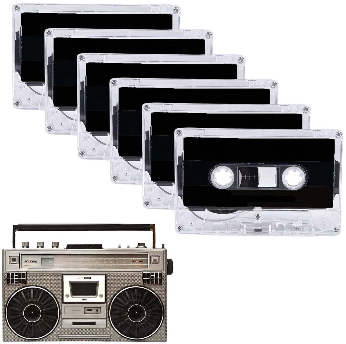 Solidchoice - Set van 12 Lege Audiocassettes van 60 Minuten