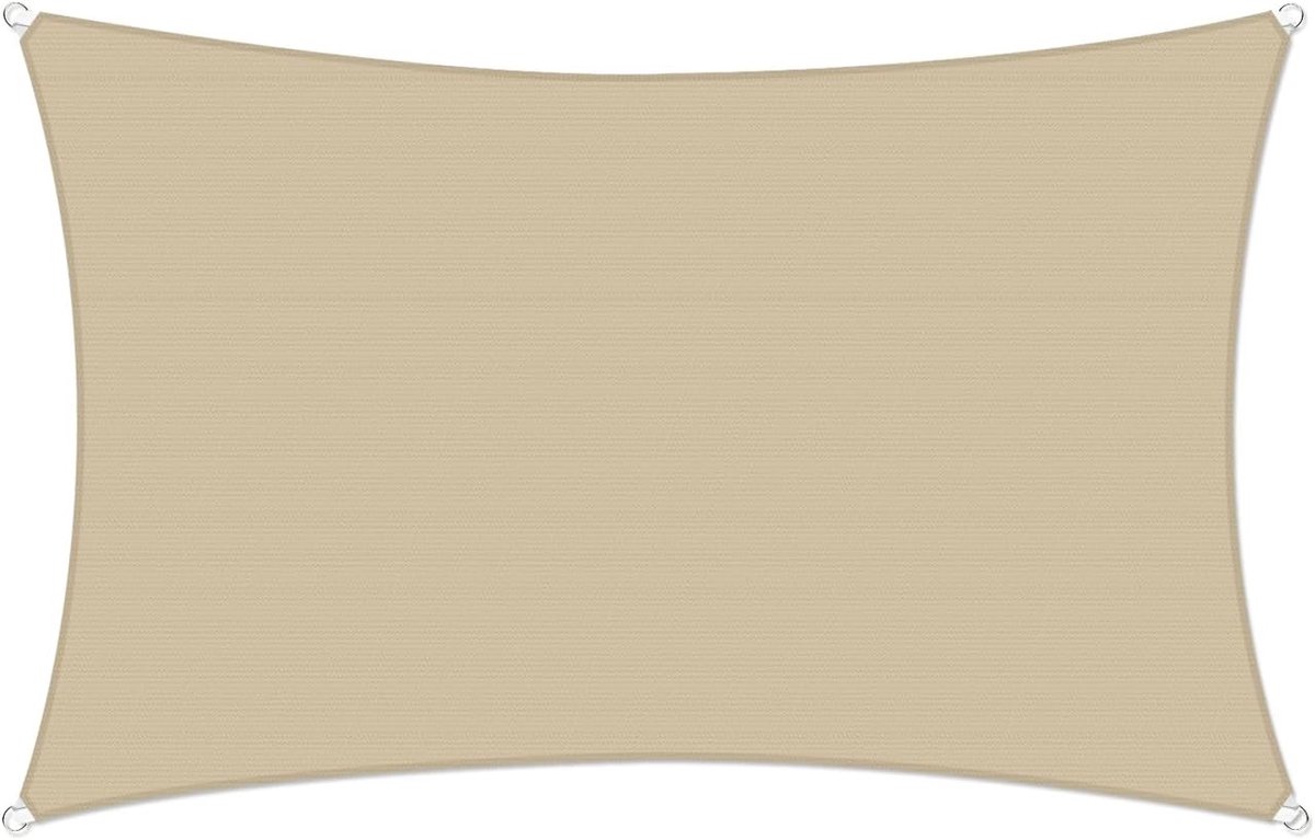 Vierkant schaduwdoek voor buiten – UV-bestendige overkapping voor achtertuinen, veranda's, pergola's, terrassen, tuinen en binnenplaatsen (beige, 3x3 m)