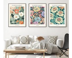 ag.art deco Set van 3 Poster 50x70cm Zonder Lijst Wanddecoratie - ShopVlot