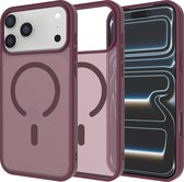 Cazy hoesje geschikt voor iPhone 18 Pro / 17 Pro Hoesje geschikt voor MagSafe - Military Grade Backcover - Dark Cherry