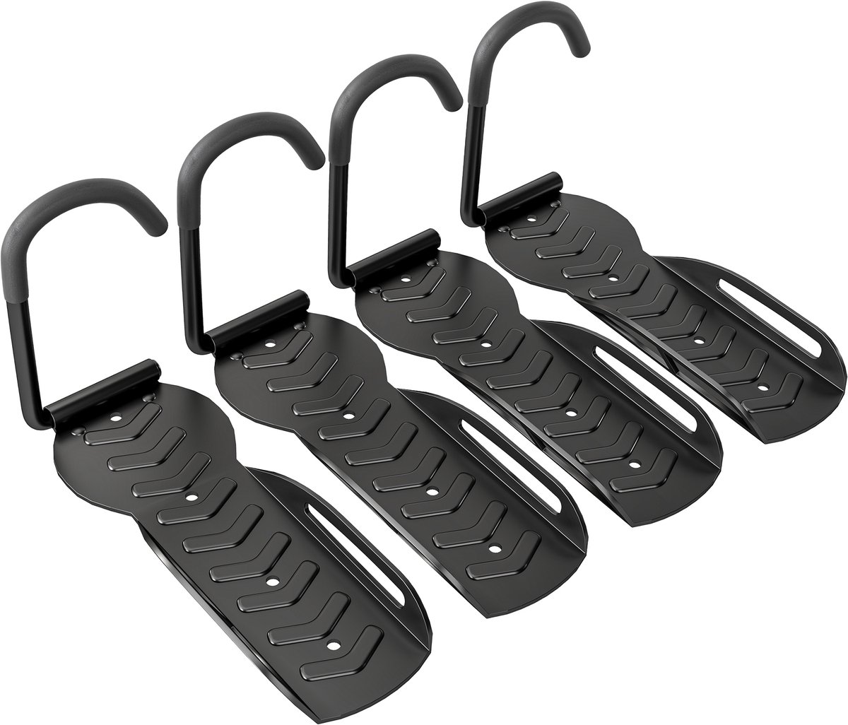 Muurbeugel fiets - set van 4 -- ophangbeugel - 25,5 x 10,5 x 4 cm noir