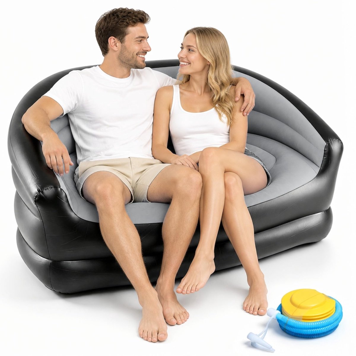 Solidchoice - Opblaasbare 2-Zits Bank met Draagbare Pomp