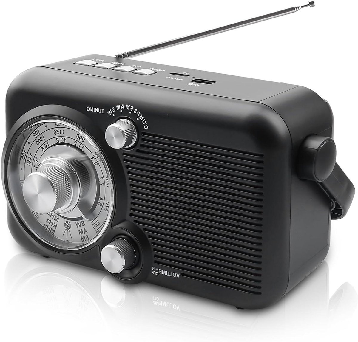 Draagbare Kofferradio - Keukenradio Kleine Radio - Muziek Luisteren - Bluetooth FM AM SW