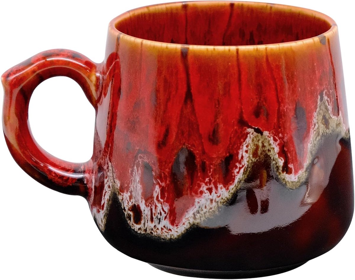 400 ml keramische koffiemok, porseleinen koffiekopje, cappuccinokopjes, vintage mok voor melk, latte, cappuccino, koffie, thee