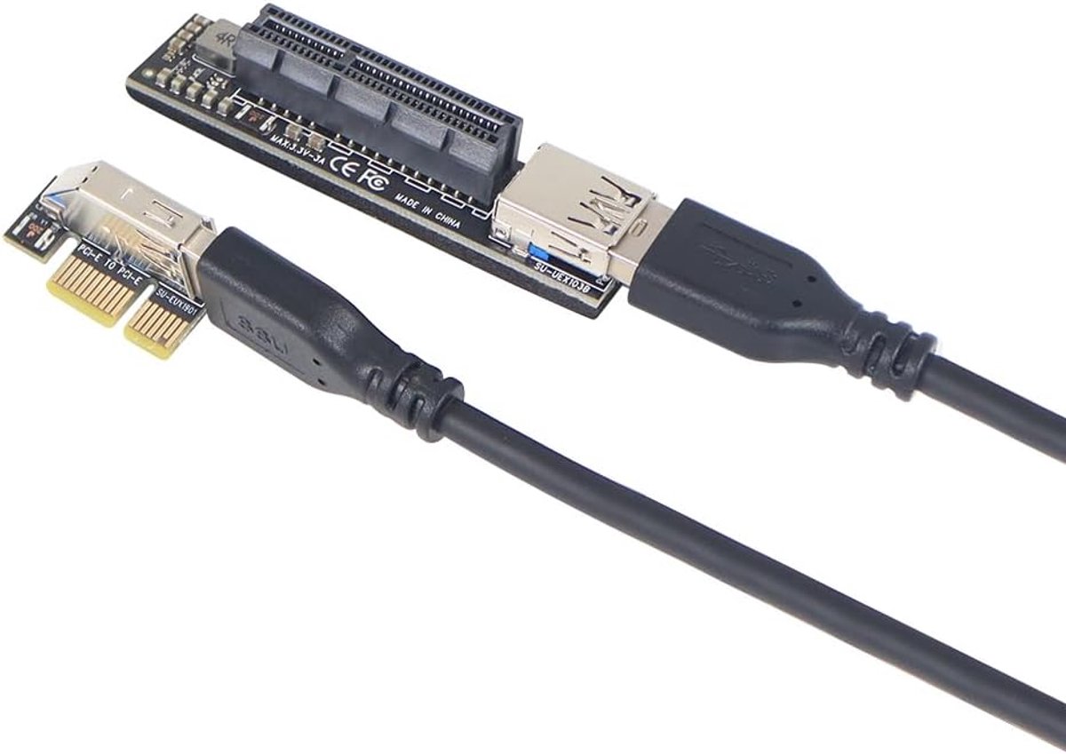 Toevoegen op kaarten PCI Express X1 naar X4 USB 3.0 Adapter Raiser Extender PCIE Riser Card USB3.0 PCI-E SATA Uitbreidingskaart Raiser