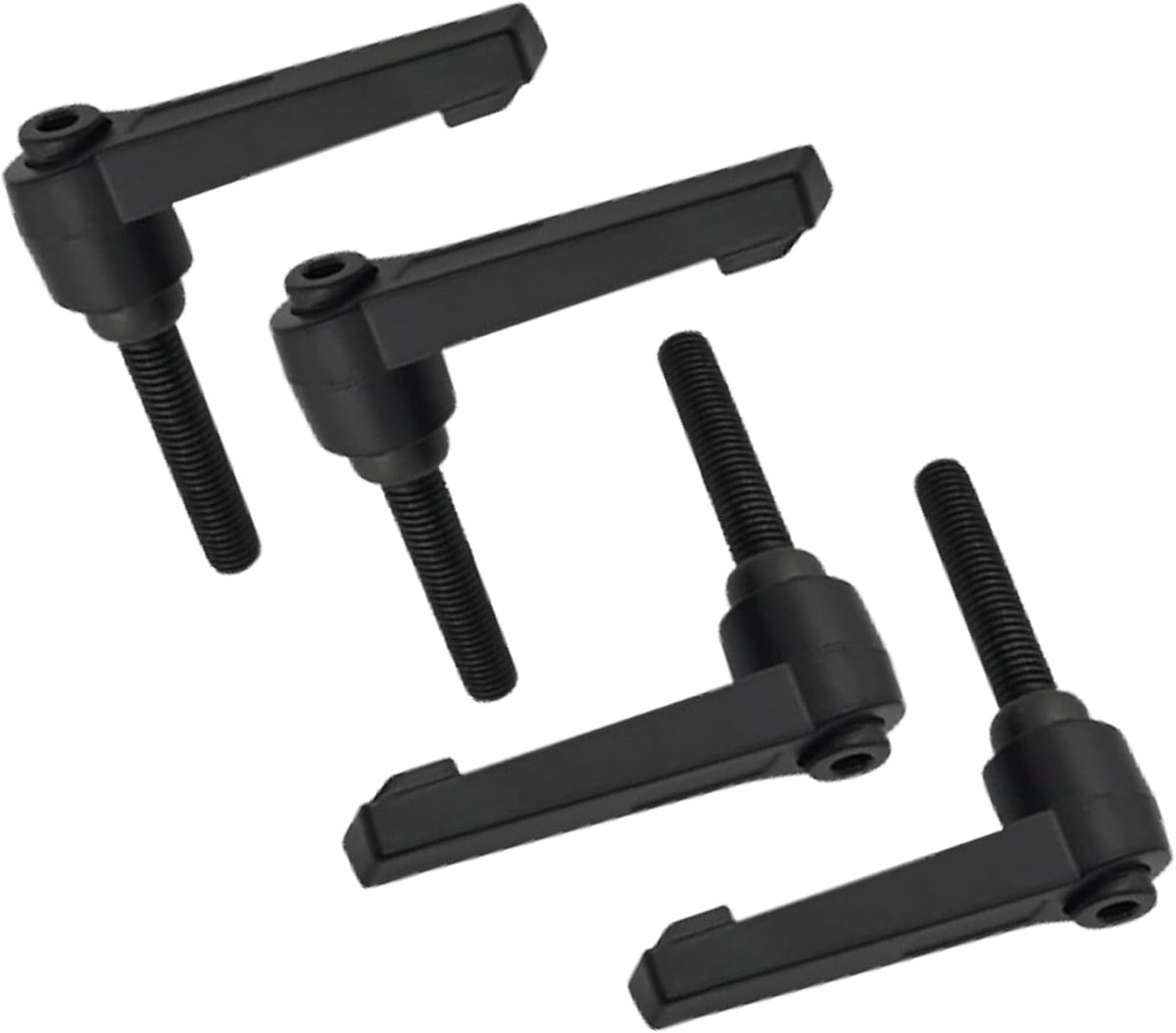 4 stuks, M8 x 16 mm, machinegrepen, roestvrij staal, buitendraad, verstelbare handgreep, verstelbare klemhendel, klemgreep voor lasapparaten, drukapparaten (M8 x 16 mm)