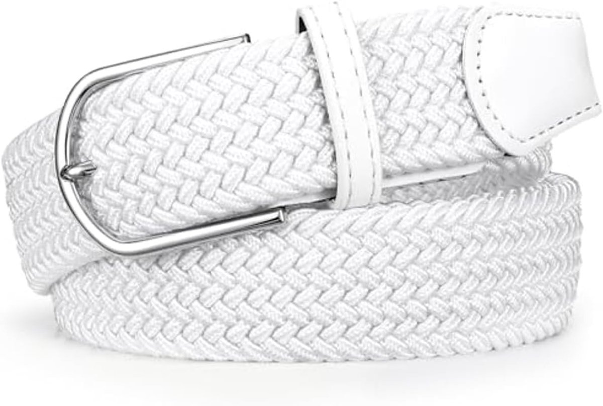 Gevlochten riem - 105/120cm - Imitatieleer - Elastisch en rekbaar - Comfortabel kledingaccessoire - SnelShoppen