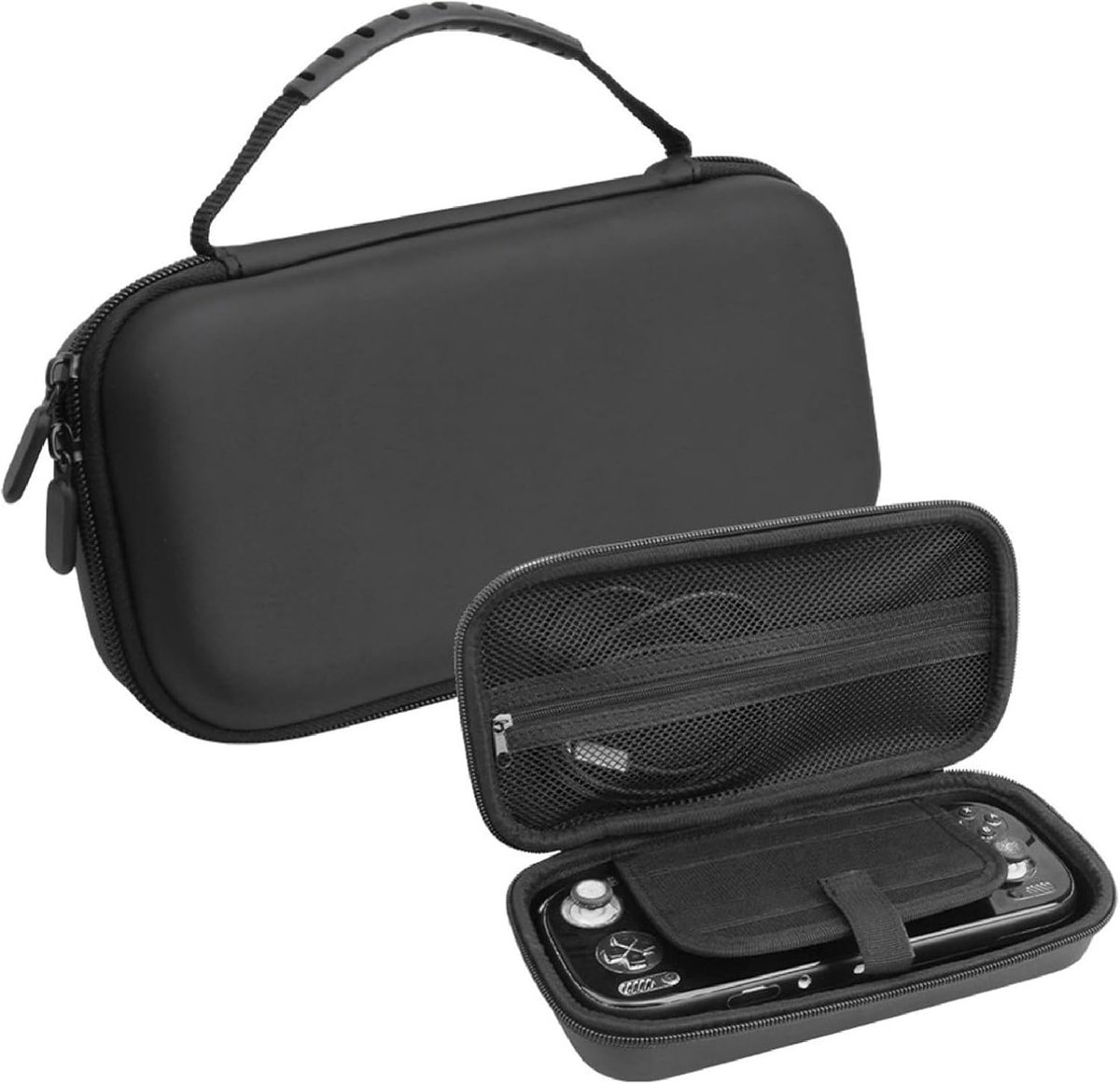 Hoesje voor AYN Odin 3, Antikras Hard Beschermend Hoesje Opbergtas, Handheld Case-Zwart