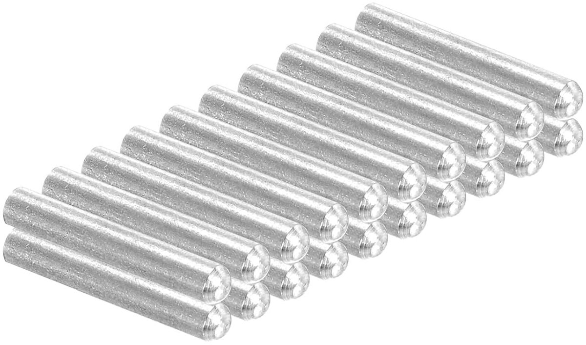 304 vergrendelingspinnen van roestvrij staal 3,5 x 20 mm (3/16 inch diameter), 20 stuks, ronde kop, platte afgeschuinde eindstukken, centreerpennen van metaal, haringen voor stapelbed