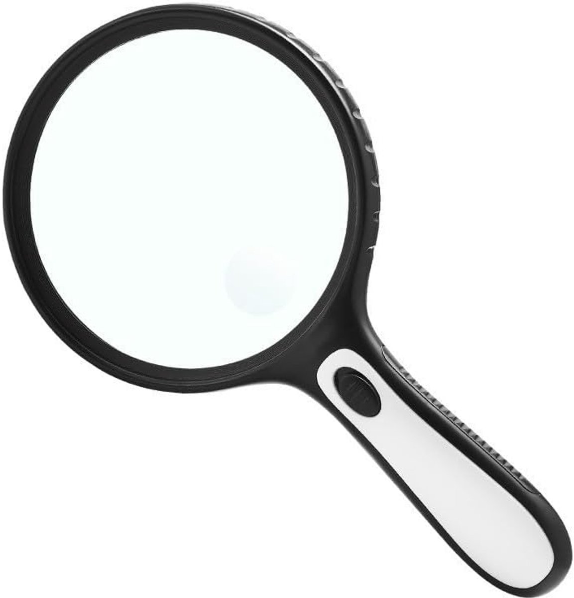 Loep met licht, 10x leesloep handloep | Dimbare handloep voor senioren, voor het lezen van munten, inspectie, hobby's (zwart2)