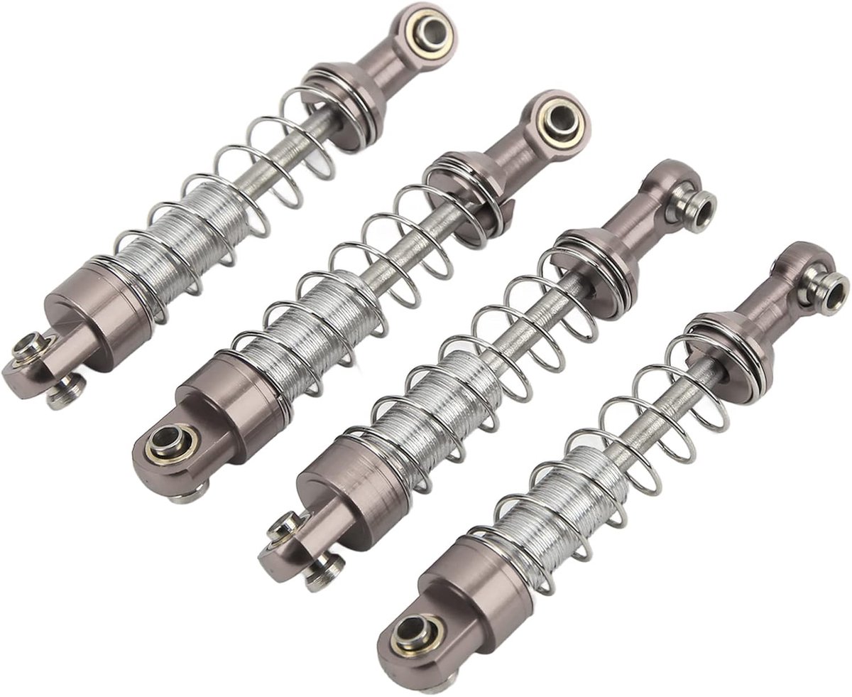 Schokdemper, 2 Paar Aluminium Schokdemper 60 Mm RC Autoonderdelen voor C14 99S-models (Ti-kleur) - Ideaal voor race, dagelijks gebruik en modificatie