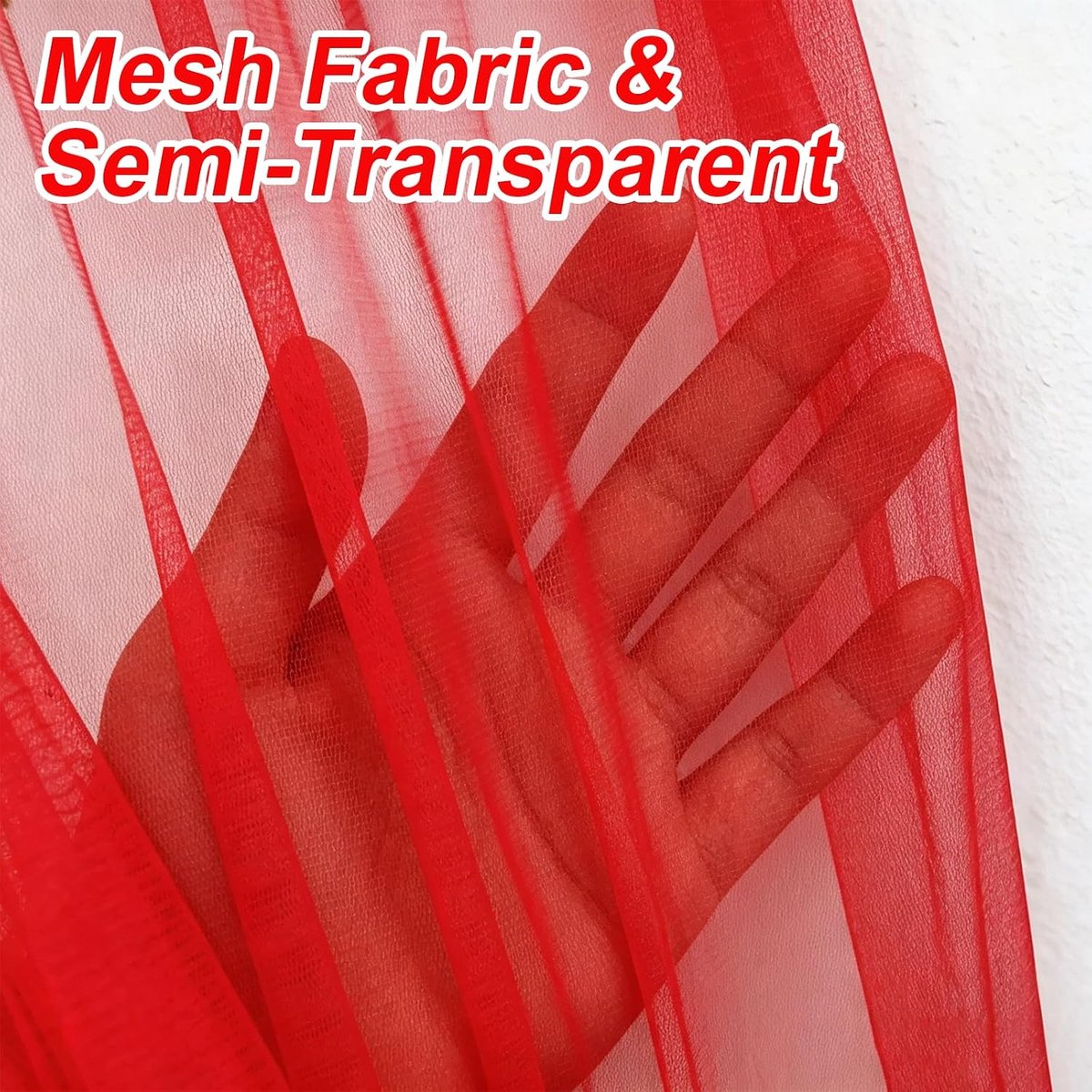 Organza tafelkleed 4x1.6m - transparant tulle stof - perfect voor decoratie - ideaal voor bruiloften en feestjes - SnelShoppen