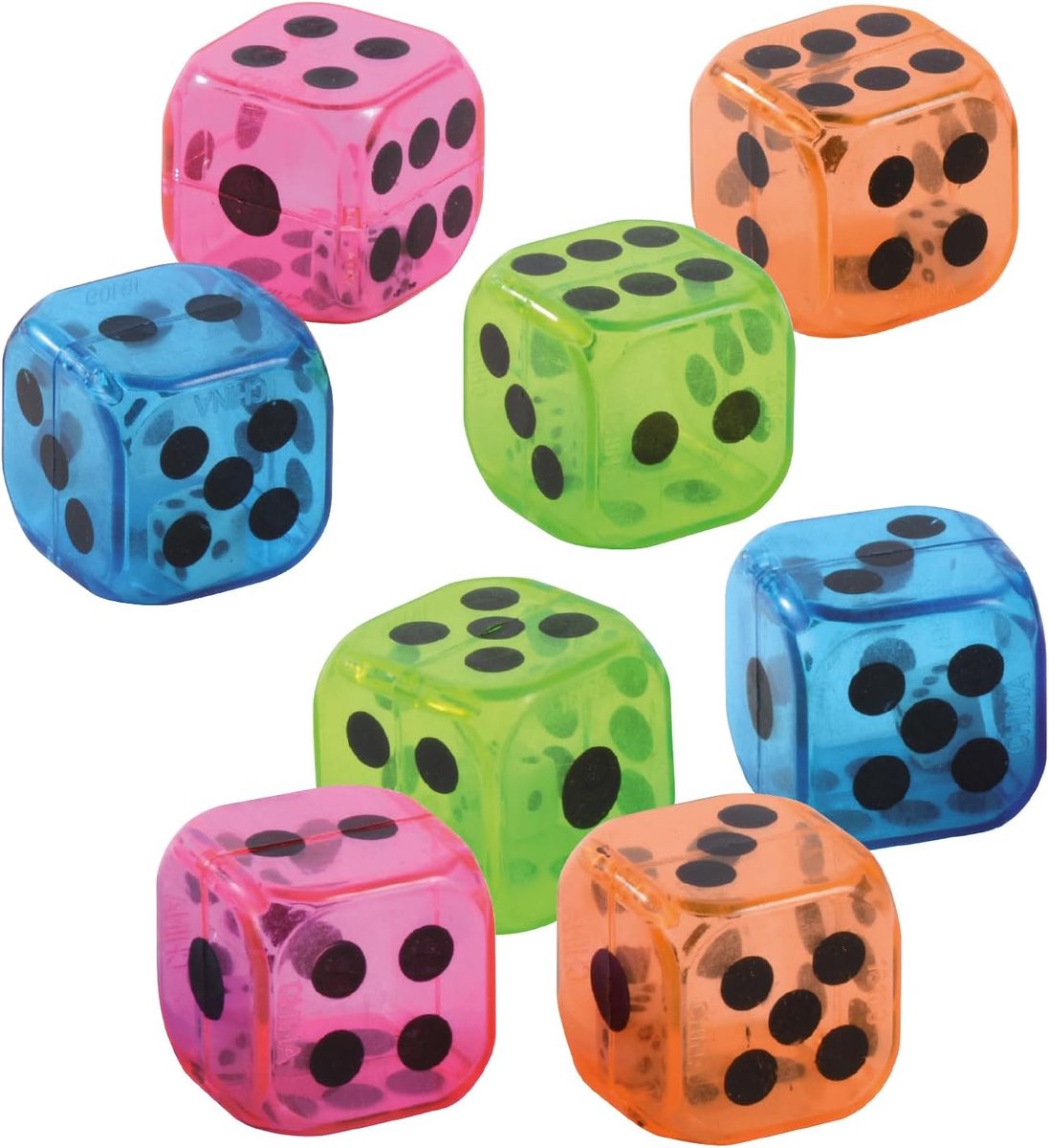 Dobbelstenen set van 12 - multicolor - educatief speelgoed - stimuleert creativiteit - SnelShoppen