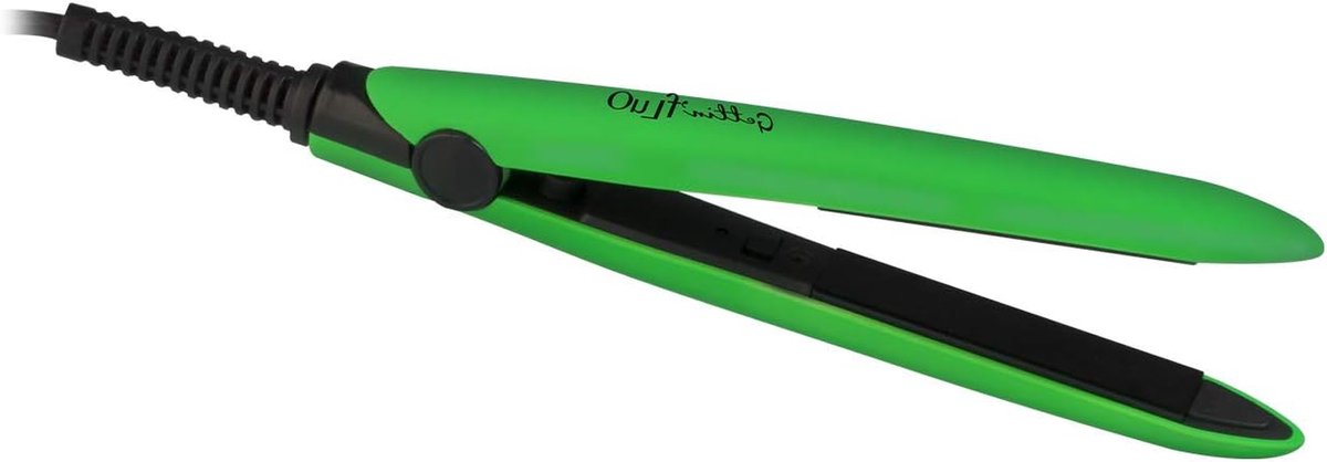 Mini Stijltang - Reis Stijltang - Haar Stylen - Soft-touch Afwerking - 14 x 57 mm - Neon Groen