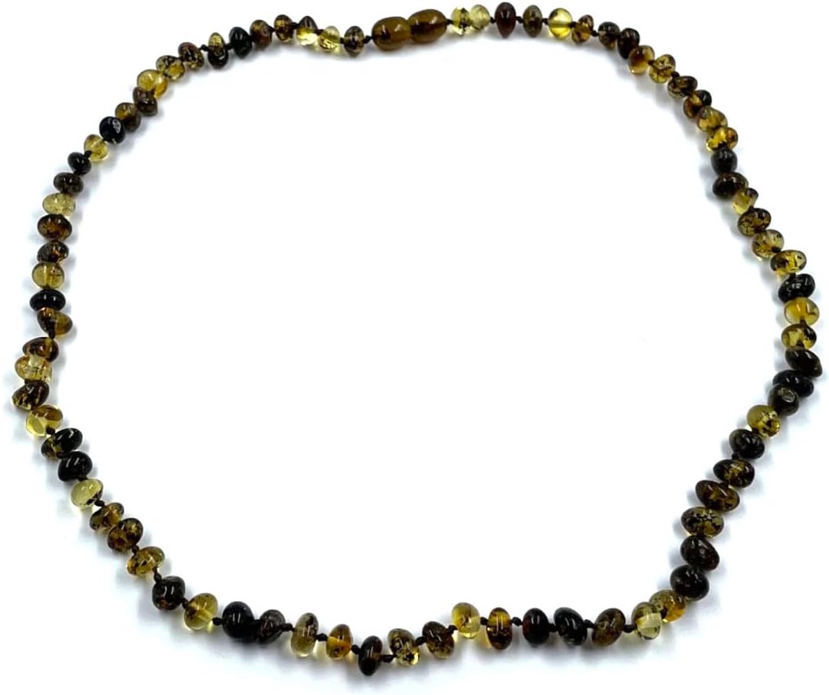 Amber ketting voor volwassenen - 46 cm - gecertificeerd - stijlvol accessoire - ShopVlot