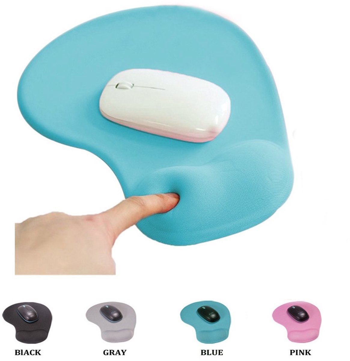 Muismat gel met polssteun - ergonomisch - antislip rubberen basis - voor optimaal comfort - ShopVlot