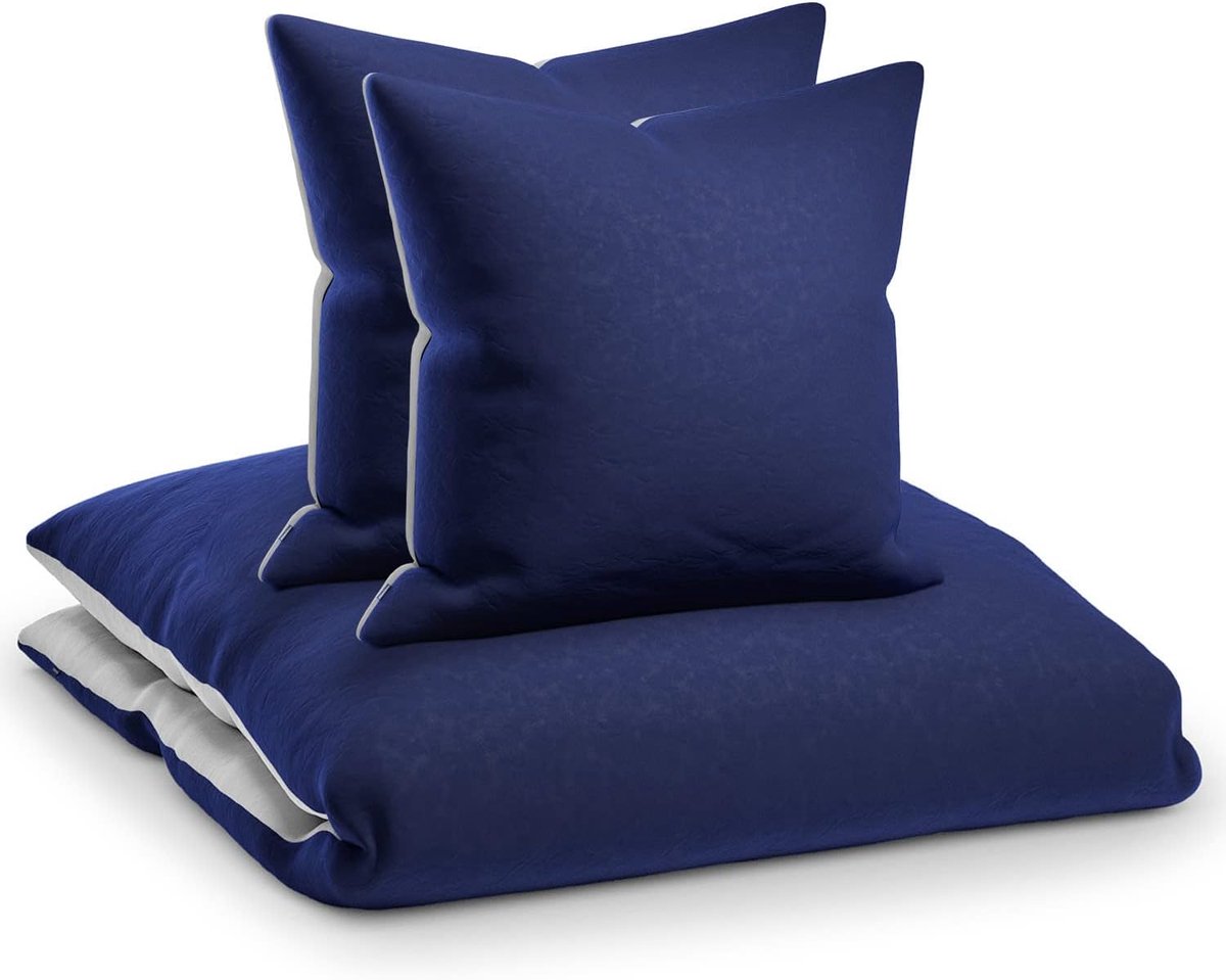 Beddengoed 200 x 200 cm - 3-delige zomerbedlinnenset - geborsteld microvezel - ademend en strijkvrij - ShopVlot