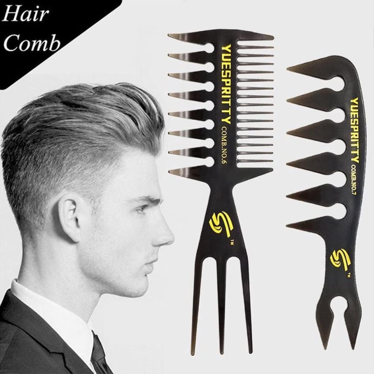 Haarkam set 2 stuks - Hoge kwaliteit barberkam - Professionele haarstyling - Perfecte afwerking voor kapsels - ShopVlot