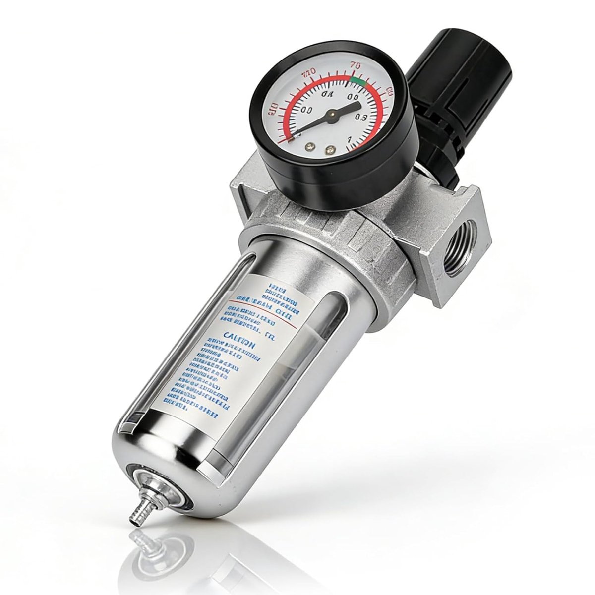 Compressed Air Filter Regulator 1/2" BSP - Aluminium - 0-150 Psi drukmeter - Verbetert luchtkwaliteit - ShopVlot
