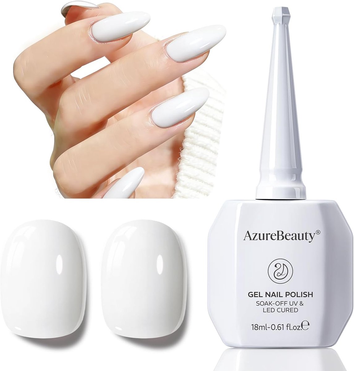 Nail polish gel 18 ml - witte kleur - UV-licht activatie - langdurig resultaat - ShopVlot