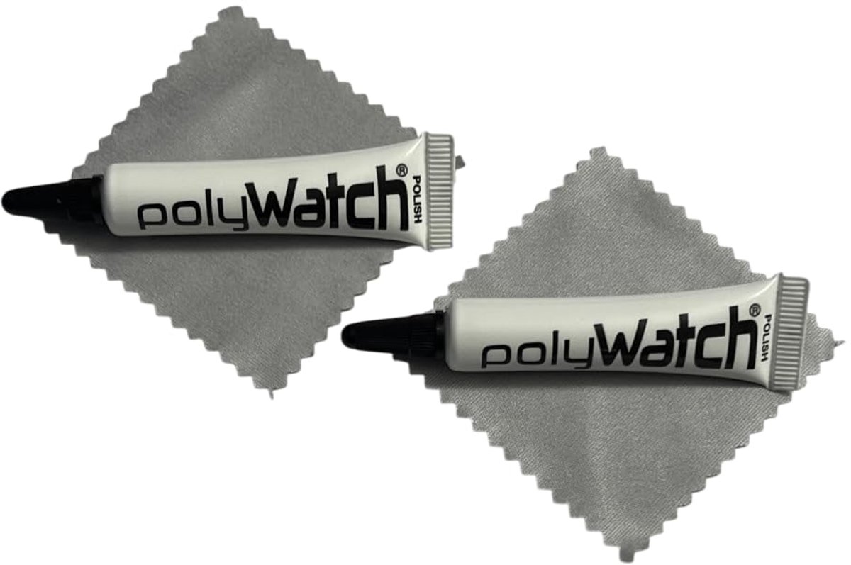 Plastic horloge krasverwijderaar - 2x polish + microfiber doek - professioneel resultaat voor dieper krassen - ShopVlot