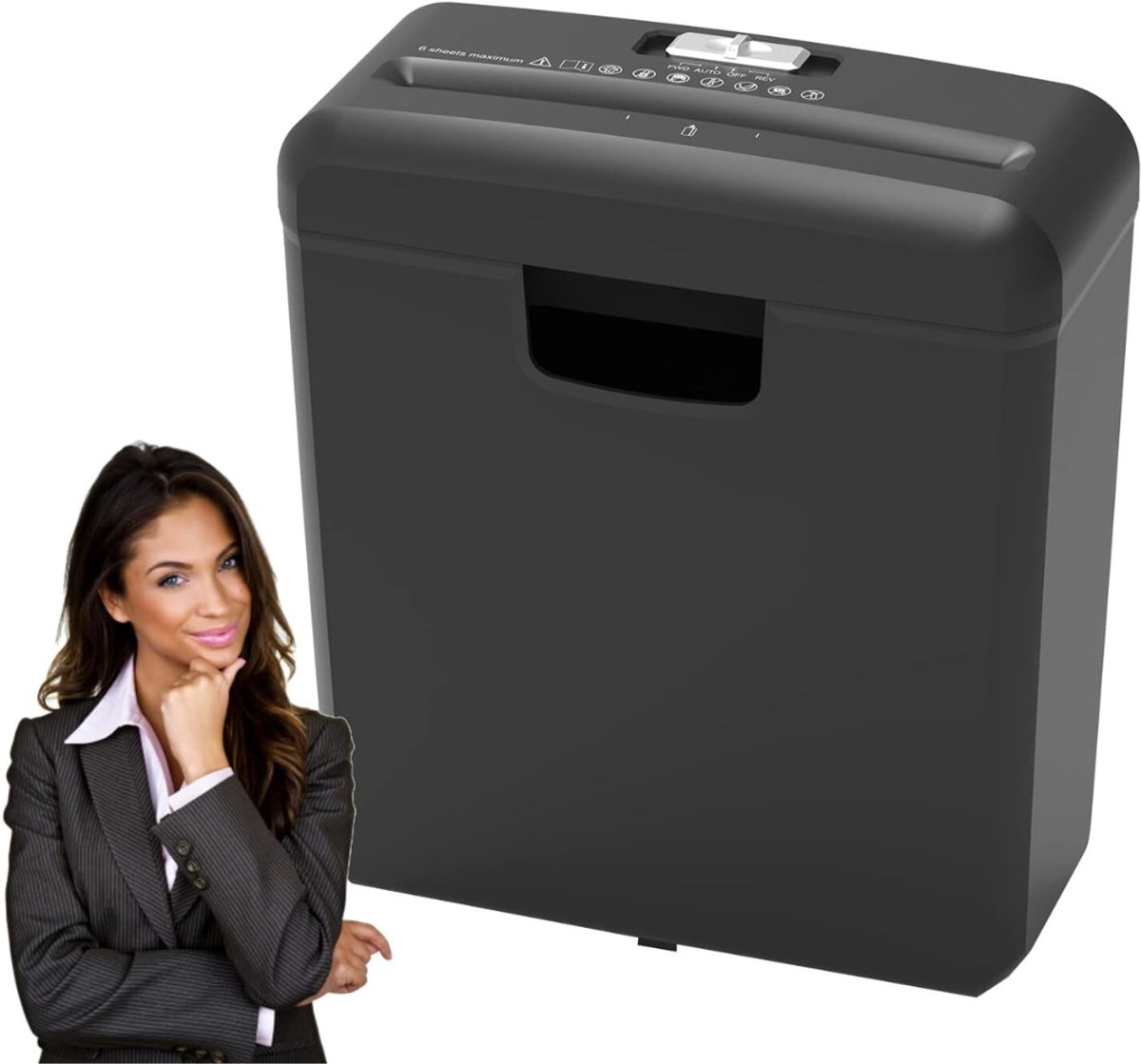 QORA® Papierversnipperaar - Papierversnipperaars - Papierversnipperaar Voor Thuis - Papiervernietiger - Papier Versnipperaar - Papiervernietiger Voor Thuis - Zwart - 32cm x 14cm x 39cm