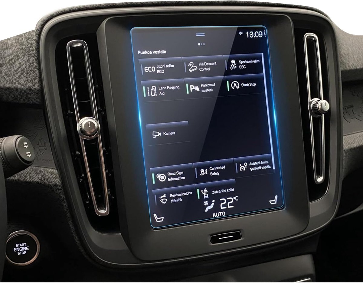 】8,7 inch pantserglas beschermfolie compatibel met Volvo XC40 /XC40 Recharge / XC60 (2018-2025) – gehard glas - ShopVlot