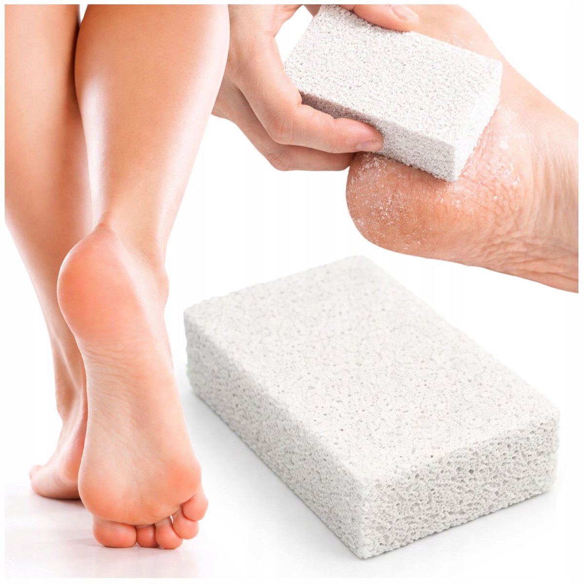 Merkloze Witte Pumice Steen voor Voeten en Hielen - Gladde Huid
