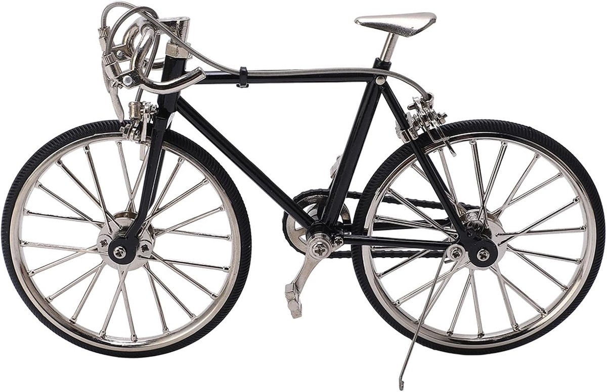 Bicycle Model, Vivid Design DIY Decorative, 12x19.5cm/4.7x7.7inch Alloy Material Miniature Toy Bicycle for Birthday - ShopVlot