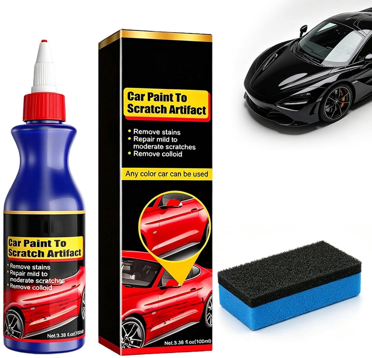 Autolak Krassen Reparatie, Auto Lak Herstel, Krassen Remover, Diepe En Lichte Krassen Behandeling, Reinigen, Polijsten - ShopVlot