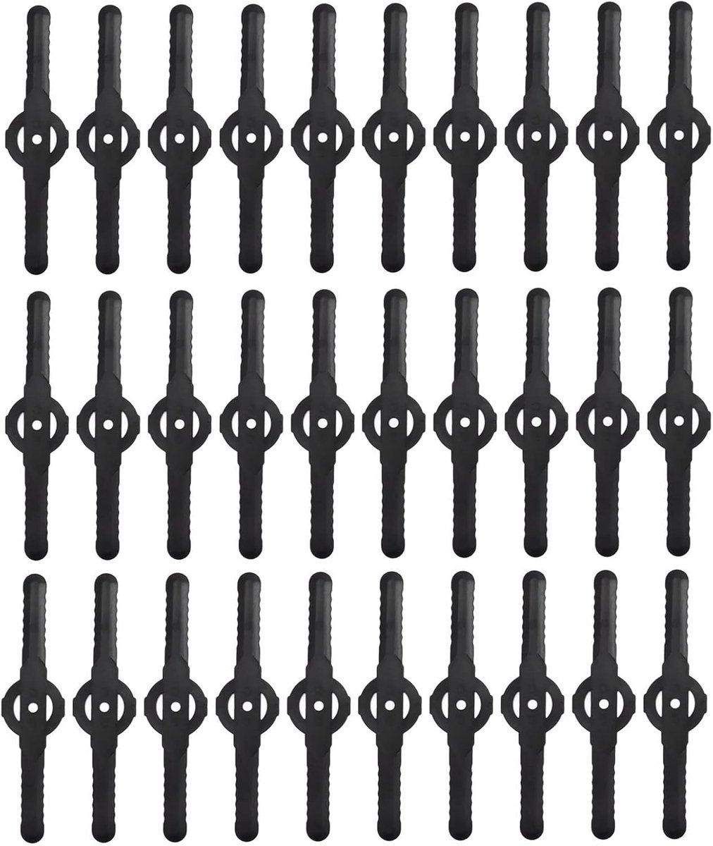 SYH&AQYE 30 Pcs Trimmer Head Blades Replace, Lawn Mower Trimmer Blade Replacement, Plastic Head Knives Replacement for - ShopVlot