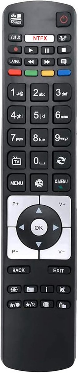 ALLIMITY Replacement remote control suitable for Dual TV DL49F280P4CW DL40F289P4CWI DL43F289P4CW DL48F283P4CW - ShopVlot